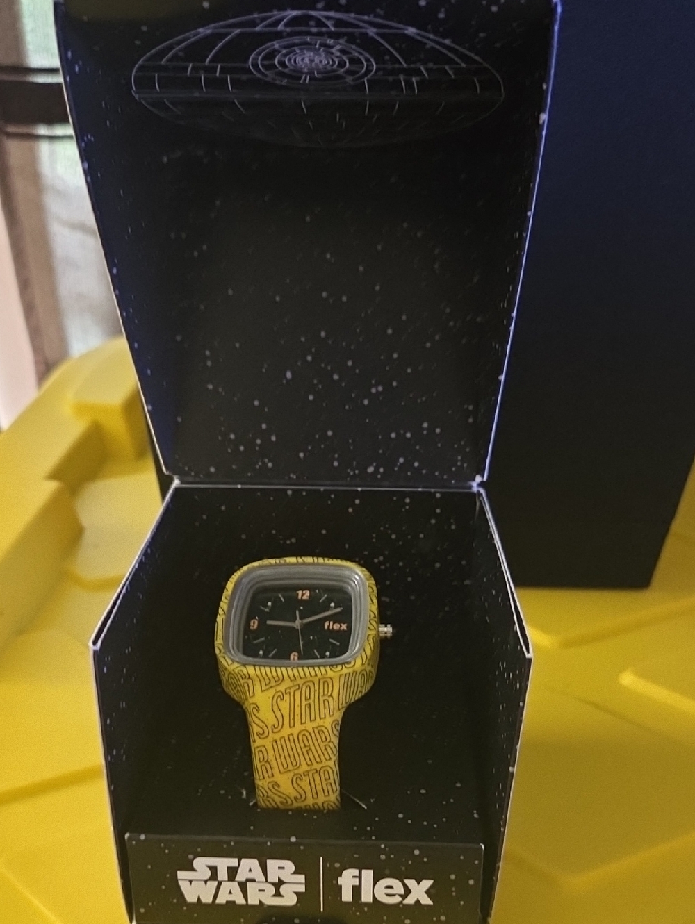 Star Wars Flex Yellow Black Patterned Silicone Watch